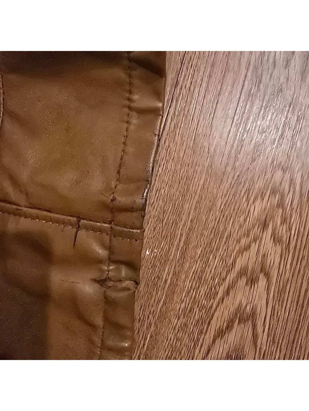 Vintage Leather Shop Collection Brown Leather Coat with Sherpa Lining Size 44 XL - Picture 4 of 7